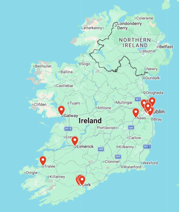 Nourish locations map